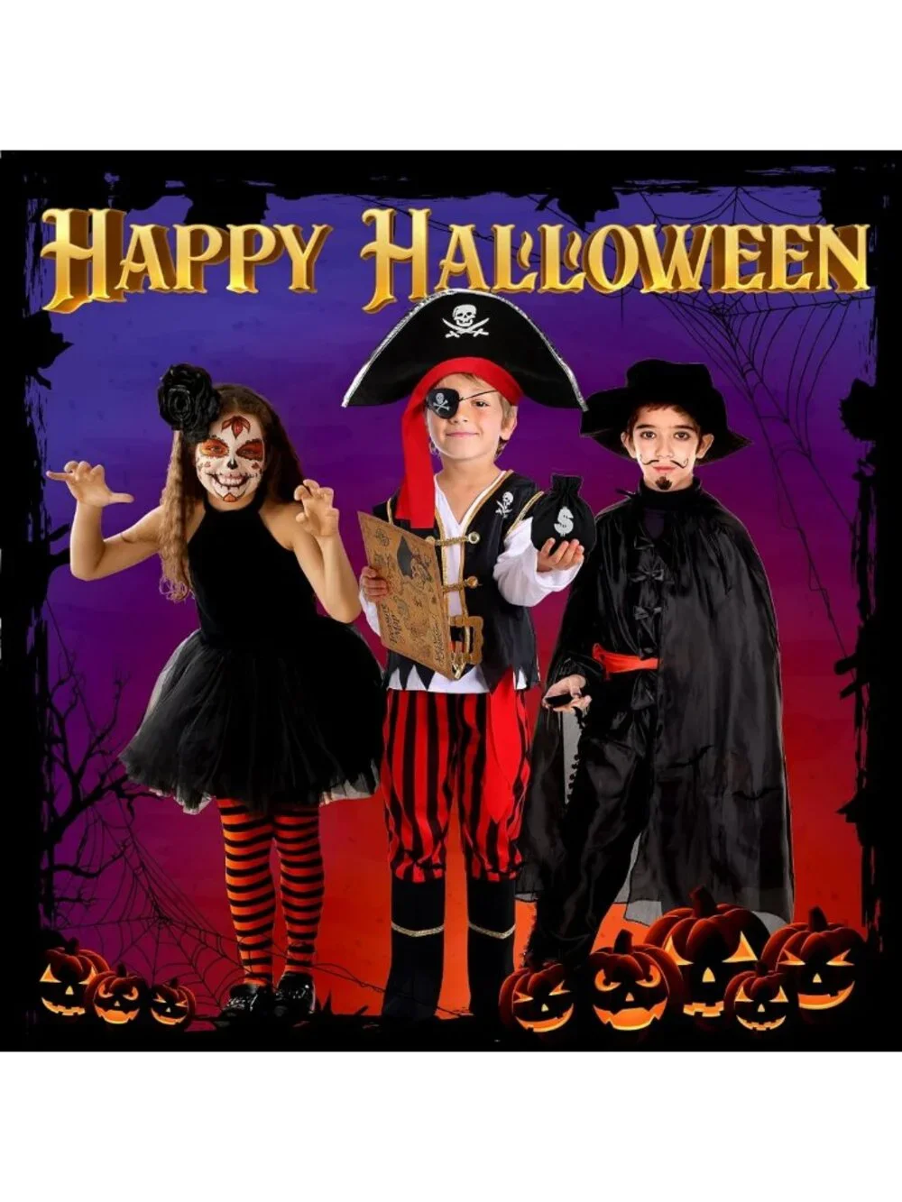 Kids Pirate Costume for Boys - Halloween Dress Up, Toddler Role Play Outfit